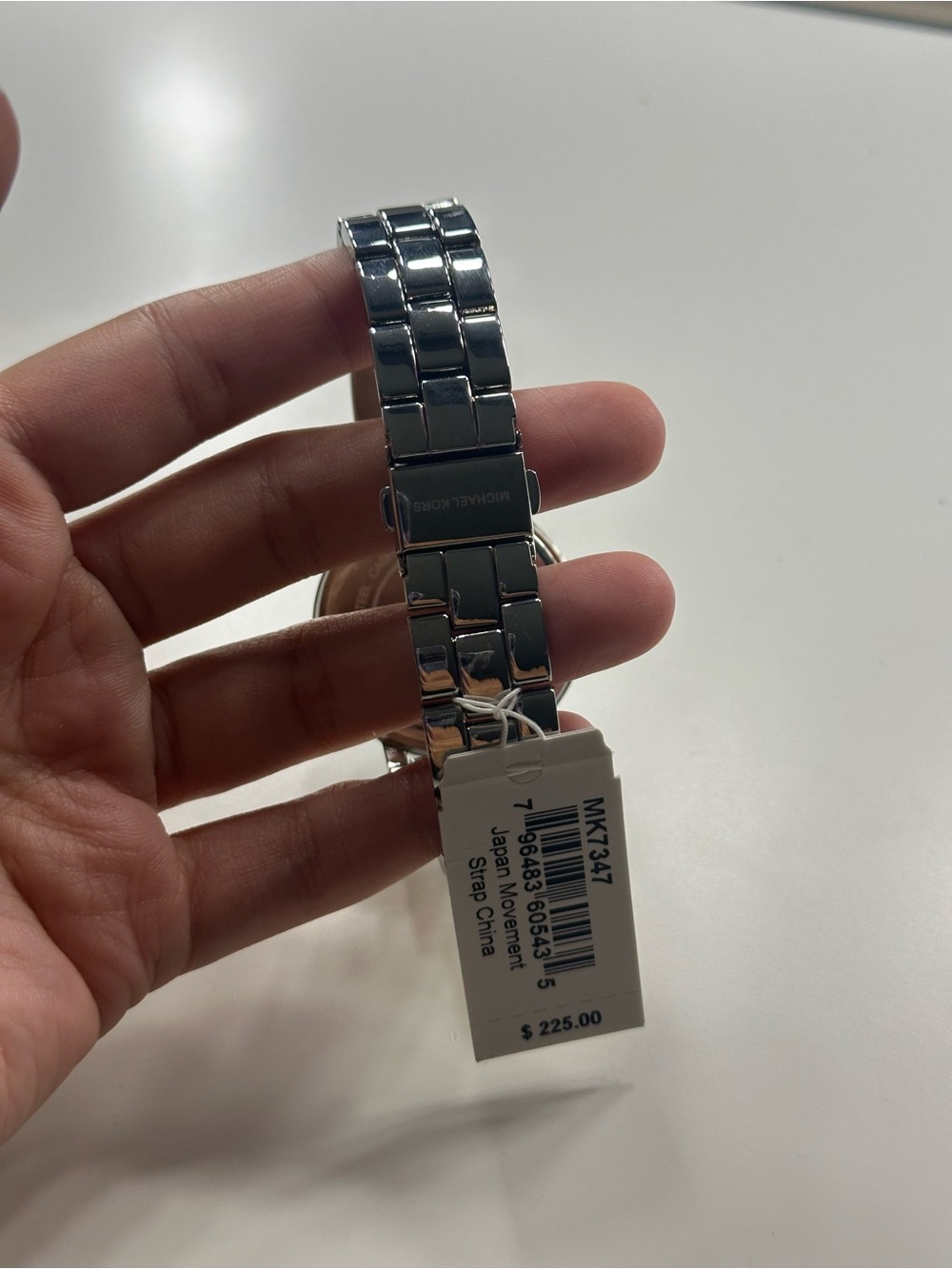 Michael Kors Silver Stainless Steel Link Watch with Crystal Accents - Picture 2 of 2